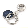 Rack Plating Alloy Enamel Flat Round with Star European Dangle Charms FIND-B034-08P-01-2