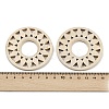 (Defective Closeout Sale: Wormhole) Wood Hollow Sunflower Crystal Ball Holders WOOD-XCP0002-11-3