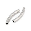 Brass Curved Tube Beads KK-B120-01F-P-2