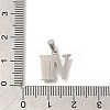 304 Stainless Steel Micro Pave Cubic Zirconia Pendants STAS-H228-02P-08-3