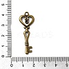 Tibetan Style Alloy Key Pendant Rhinestone Settings LS-TIBEP-Q036-001AB-NR-3