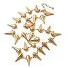 304 Stainless Steel Spiked Cone Link Chain Necklaces for Women NJEW-G192-01G-4
