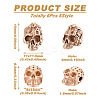 6Pcs 6 Style 304 Stainless Steel Beads STAS-PJ0001-28-2