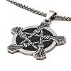 Non-Tarnish 201 Stainless Steel Pendant Necklaces NJEW-B095-03-1