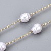 Handmade ABS Plastic Imitation Pearl Beads Chains CHC-T012-27LG-4