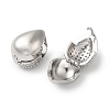 Rack Plating Brass Teardrop Hoop Earrings with Cubic Zirconia EJEW-D071-02P-2
