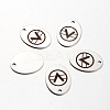 Non-Tarnish Spray Painted 201 Stainless Steel Pendants LS-STAS-I048-N03-1