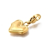 Heart 304 Stainless Steel Pendant Decorations STAS-R159-41G-01-2