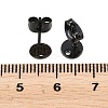 Ion Plating(IP) 304 Stainless Steel Stud Earring Findings STAS-P198-25-6mm-B-3