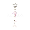 Flower Glass & Acrylic & Alloy Pendant Decorations KEYC-FS00033-03-1