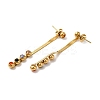 Colorful Rhinestone Dangle Stud Earrings STAS-D089-03G-2