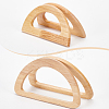4Pcs 2 Styles D-shape Wooden Bag Handles FIND-WR0008-20-3