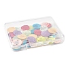 56Pcs 7 Colors Spray Painted Natural Capiz Shell Connector Charms SSHEL-FS0001-09-6