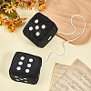 Fur Plush Dice Pendant Decorations HJEW-CN0001-44C-4