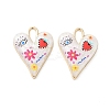 Rack Plating Alloy Enamel Pendants FIND-C050-09G-02-1