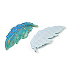 Printed Translucent Acrylic Big Pendants OACR-T028-25-2