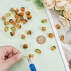 30Pcs 5 Styles Glass & Lampwork Pendants PALLOY-AR00021-4