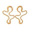 304 Stainless Steel Nuggets Stud Earrings for Women EJEW-A131-03G-4