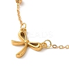 Bowknot Brass Link Bracelets for Women BJEW-TA00537-3
