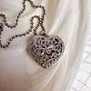 Vintage Alloy Hollow Heart Pendant Necklaces for Women Fashion Jewelry Gift LG2070-4