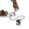 Natural Tiger Eye Chip Bracelets BJEW-JB04489-01-3
