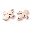 Ion Plating(IP) 304 Stainless Steel Charms LS-STAS-Y002-14RG-2