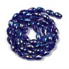 Transparent Electroplate Glass Beads Strands EGLA-N013-T4mm-B07-2