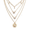 Alloy Rhinestone Tiered Necklaces NJEW-FS0001-03-2