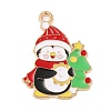 Christmas Theme Alloy Enamel Pendants X-ENAM-C016-02D-1
