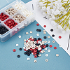 4 Colors Flat Round Handmade Polymer Clay Beads CLAY-AR0001-26-3
