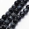 Natural Snowflake Obsidian Beads Strands G-I199-36-10mm-1