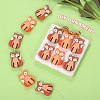 12Pcs 3 Colors Cartoon Fox Silicone Focal Beads JX716A-5