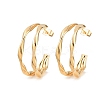 304 Stainless Steel Two-layer C-Shaped Stud Earrings EJEW-P324-11G-4