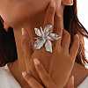 Flower Alloy Adjustable Rings for Women LS-RJEW-B108-01P-1