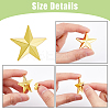 20Pcs 2 Colors Alloy Star Brooches JEWB-FH0001-42-4
