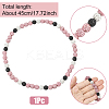 1Pc Polymer Clay Rhinestone Round Beaded Stretch Necklaces NJEW-SP0001-14J-2