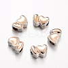 Heart Alloy European Large Hole Beads X-PALLOY-O065-28-1