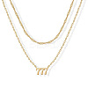 304 Stainless Steel Figure Pendant Double Layer Necklaces for Women FS-WGF1C2D-07-1
