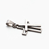 Tarnish Resistant Personalized 201 Stainless Steel Cross Pendants STAS-F010A-52-3