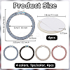 4Pcs 4 Colors Self Adhesive Alloy with Rhinestone Car Stickers AJEW-OC0013-45-2