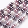 Electroplate Shell Pearl Beads Strands BSHE-O019-03-2