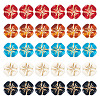 80Pcs 5 Colors Transparent Acrylic Beads MACR-TA0002-24-1