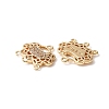 Brass Cubic Zirconia Chandelier Component Links ZIRC-WH0007-012A-1