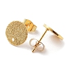 201 Stainless Steel Flat Round Stud Earring Findings LS-X-STAS-K259-18C-G-2