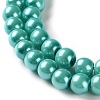 Baking Paint Pearlized Glass Pearl Round Bead Strands HY-XCP0001-18-3