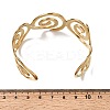 304 Stainless Steel Cuff Bangles for Women BJEW-D384-02G-3
