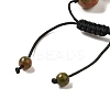 12.5mm Round Natural Unakite Braided Bead Bracelets for Women Men BJEW-C060-01H-3
