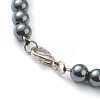 Non-Magnetic Synthetic Hematite & Turquoise Beades 3 Layer Necklaces NJEW-H307-01A-4