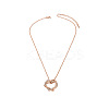 SHEGRACE Heart to Heart Brass Forever Love Karat Rhinestone Pendant Necklace JN09A-3