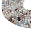Natural Aquamarine Beads Strands G-F591-29A-6mm-03-2